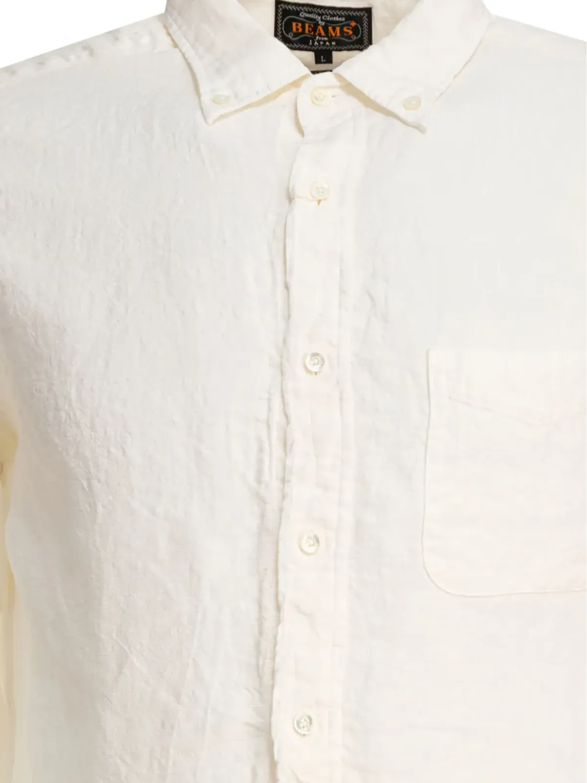 BEAMS PLUS リネン ポケットシャツ - White - 画像4