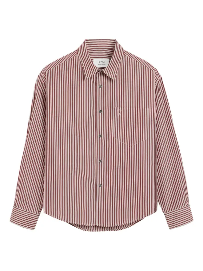 AMI Paris AMI Paris エンボスストライプ コットン ボックスシャツの商品画像