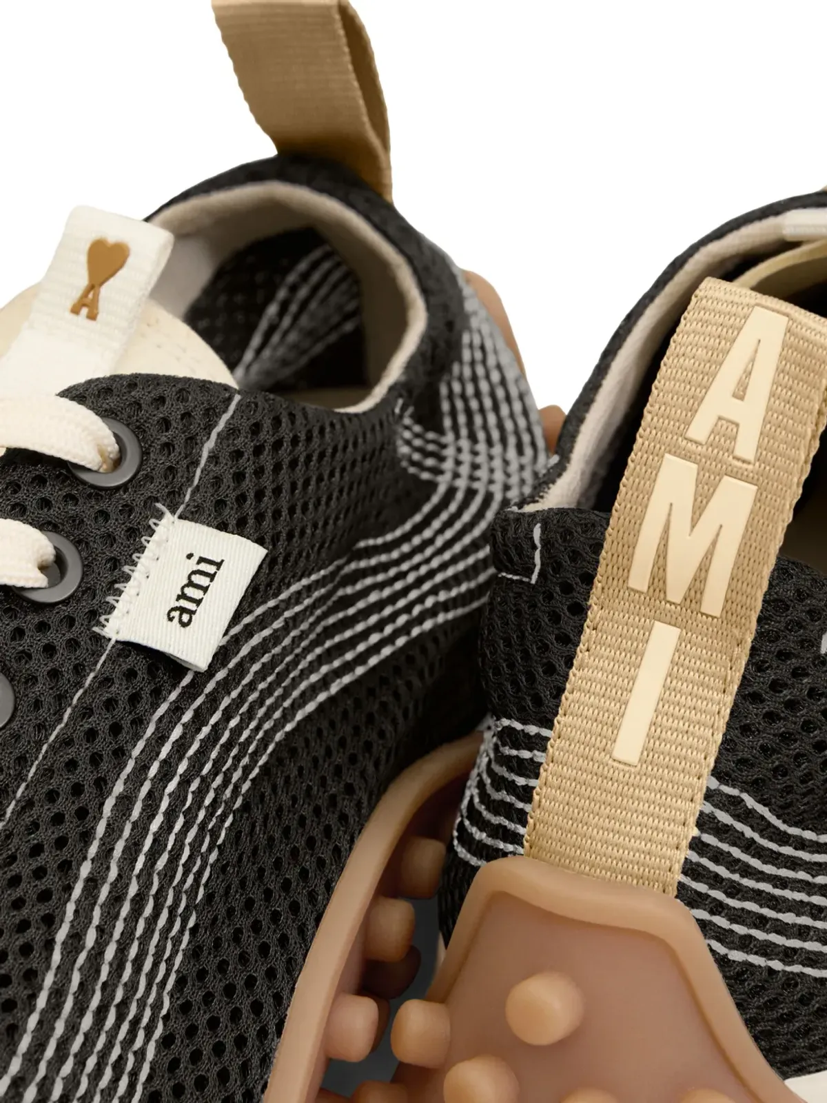 AMI Paris Mirage メッシュスニーカー ブラック - 画像4