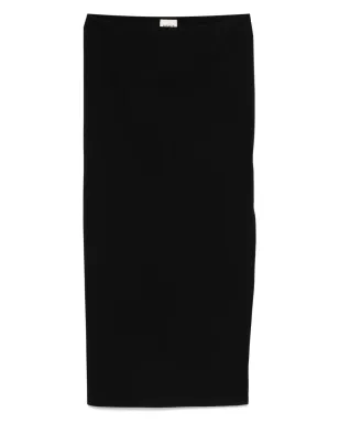 KHAITE Lilth midi skirt - Black - サムネイル1