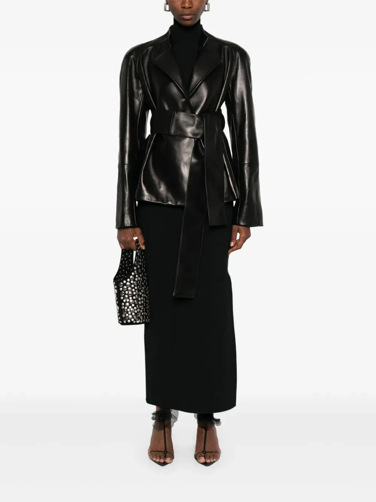 KHAITE Lilth midi skirt - Black - 画像2