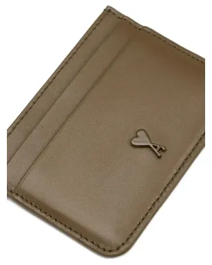 AMI Paris Ami De Coeur レザー カードホルダー - グリーン - サムネイル3