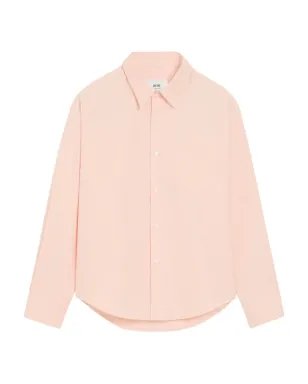 AMI Paris Ami De Coeur embossed cotton boxy shirt - Pink - サムネイル1