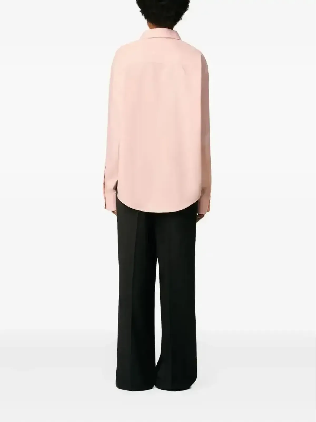 AMI Paris Ami De Coeur embossed cotton boxy shirt - Pink - 画像5