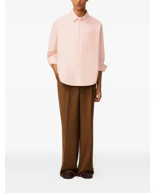 AMI Paris Ami De Coeur embossed cotton boxy shirt - Pink - サムネイル2