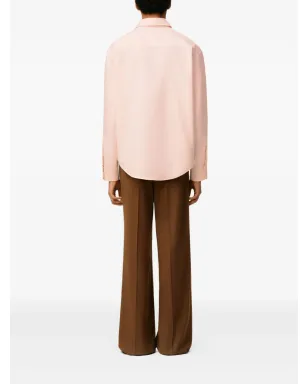 AMI Paris Ami De Coeur embossed cotton boxy shirt - Pink - サムネイル4