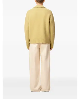 AMI Paris Ami De Coeur ロゴ入り長袖ポロシャツ - Yellow - サムネイル3