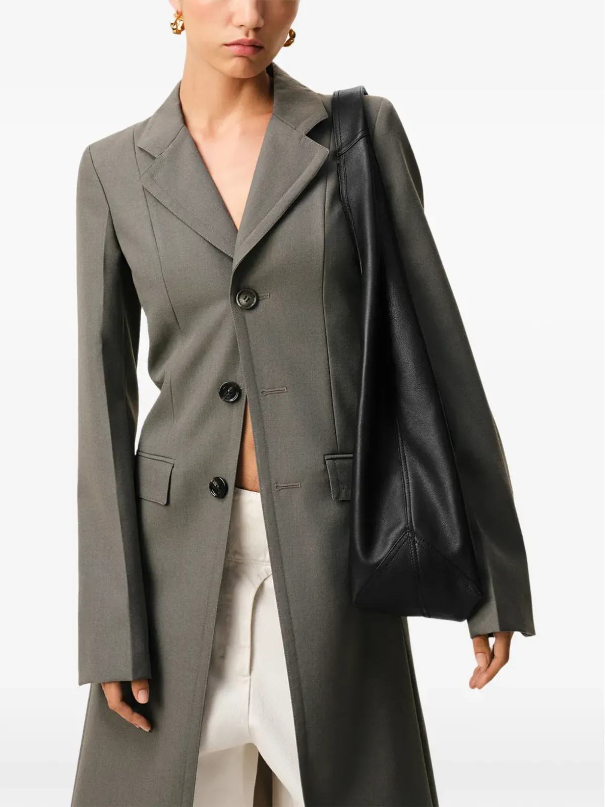 AMI Paris エティエンヌ レザー トートバッグ - Black - 画像3
