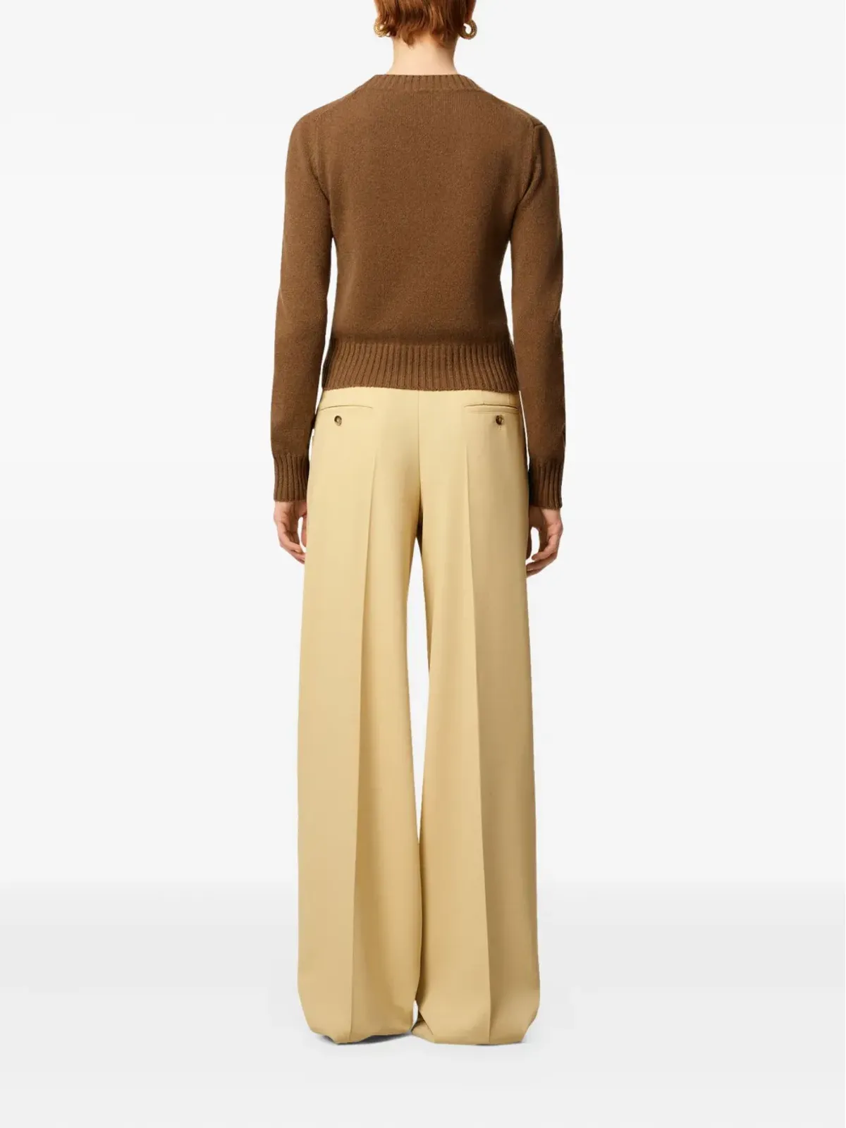 AMI Paris Ami De Coeur クルーネック カシミヤセーター - Brown - 画像5