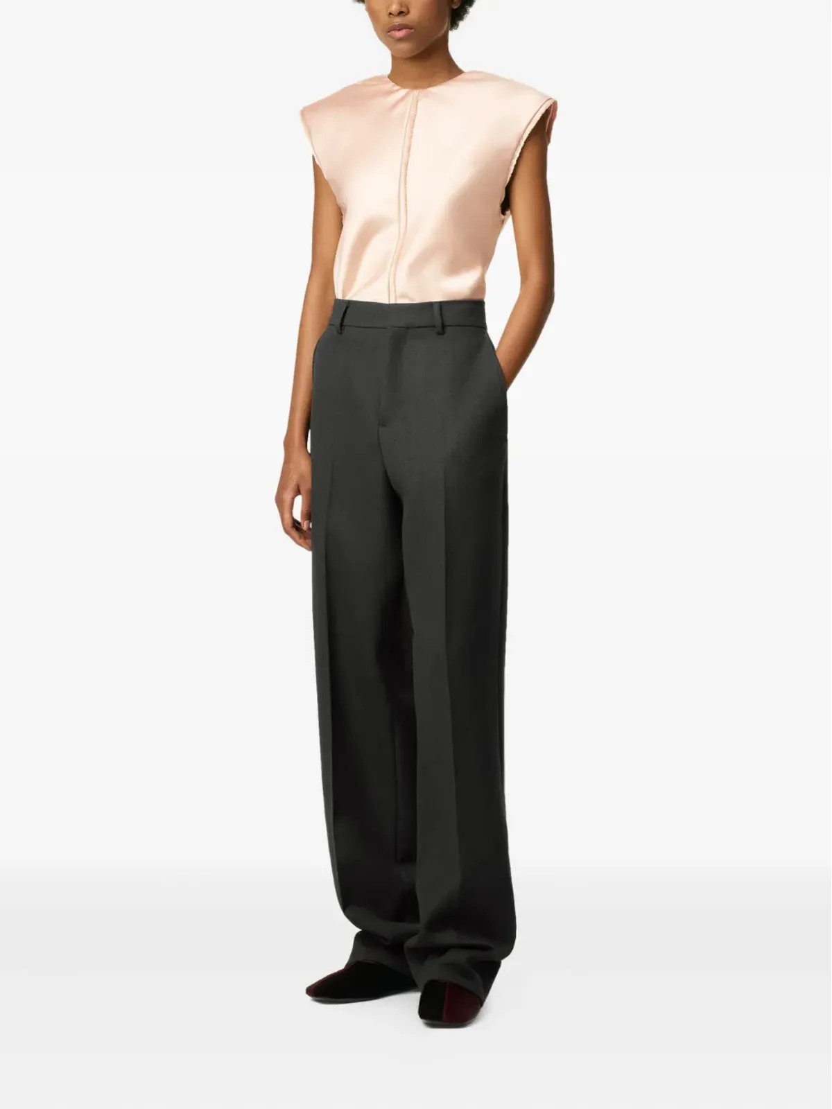 AMI Paris ウール ラージフィットパンツ - 画像2