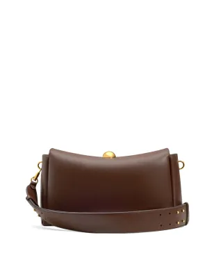 AMI Paris Carrousel 本革バッグ ブラウン - サムネイル4