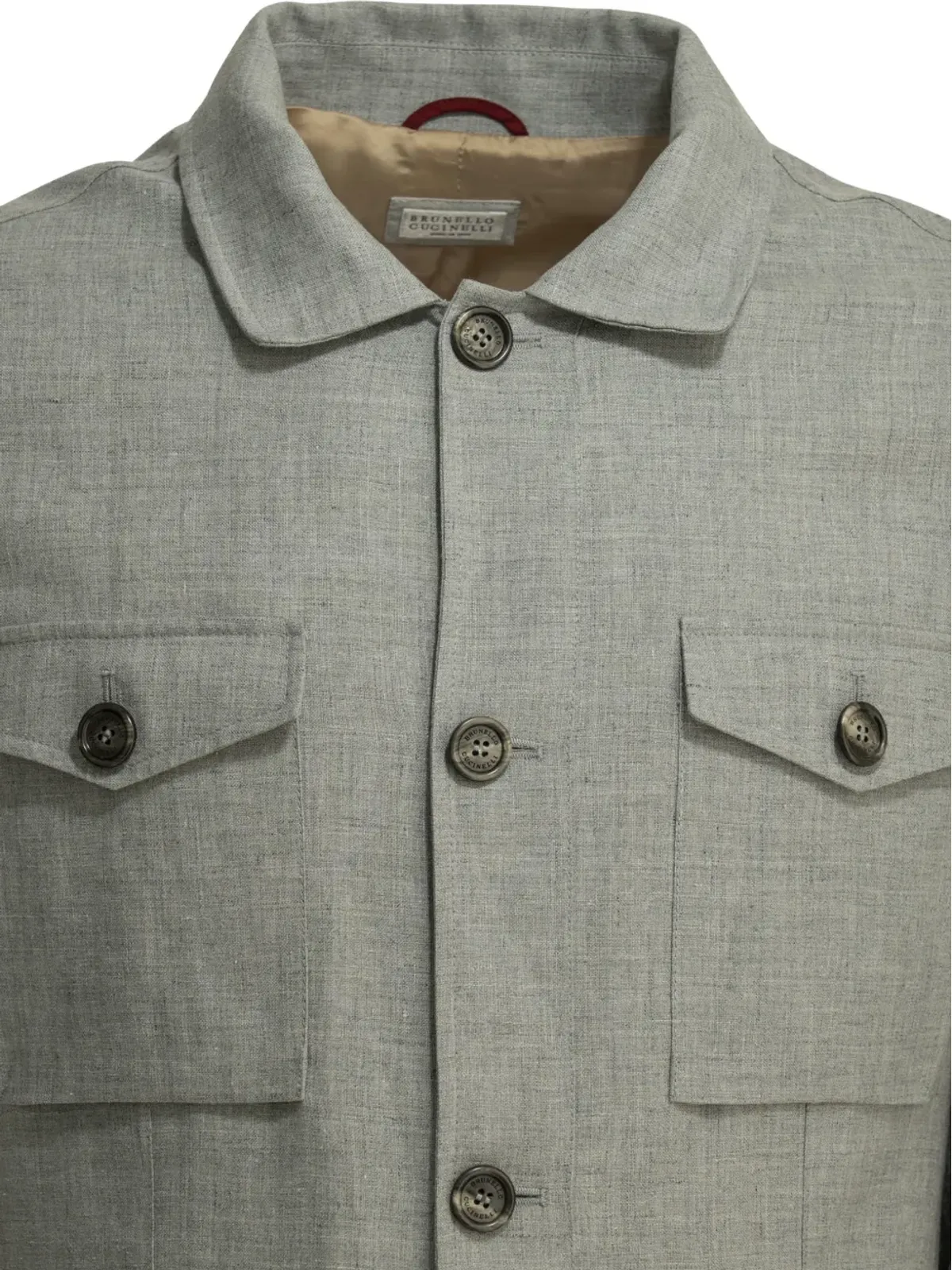 Brunello Cucinelli ボタン留めフラップポケットジャケット - 画像4