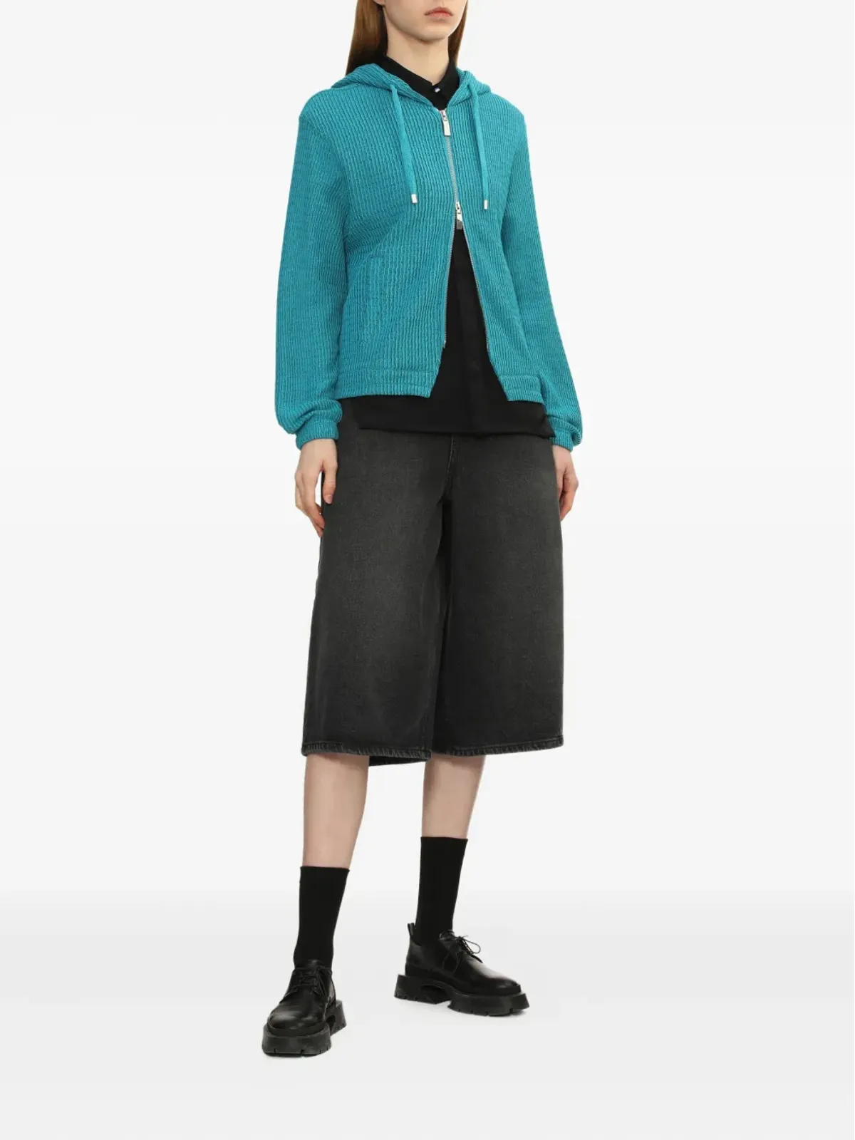 Ader Error 短袖襟付きシャツ - Black - 画像2