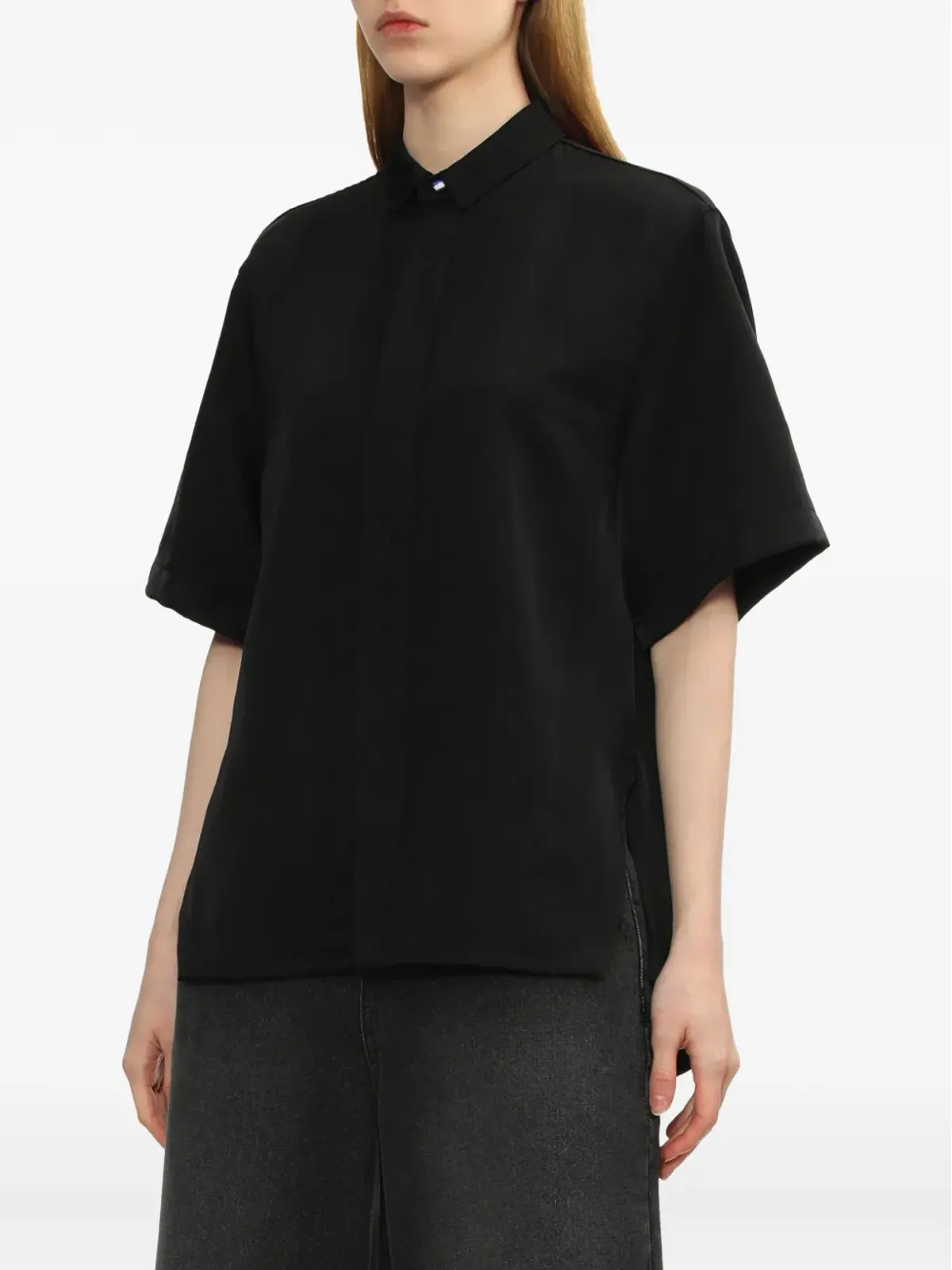 Ader Error 短袖襟付きシャツ - Black - 画像3