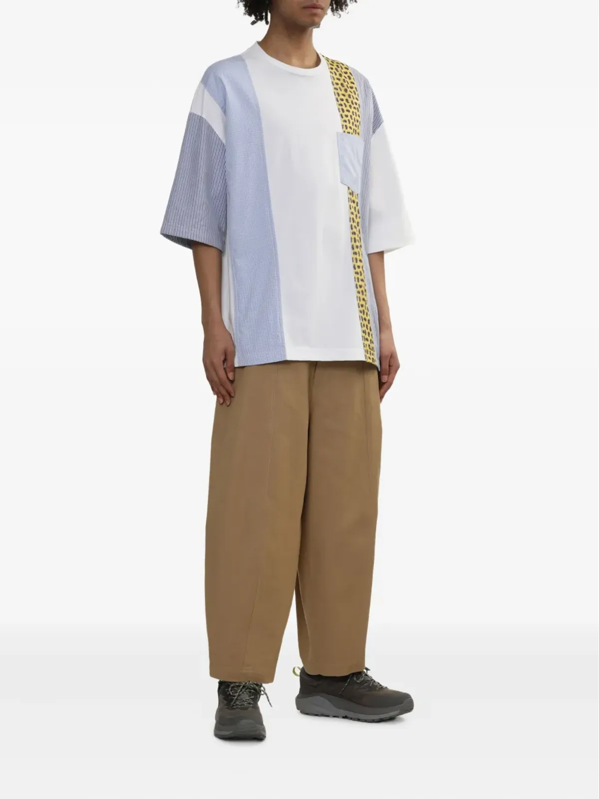 Comme des Garçons Homme パネルドペイズリープリント Tシャツ（ホワイト） - 画像2