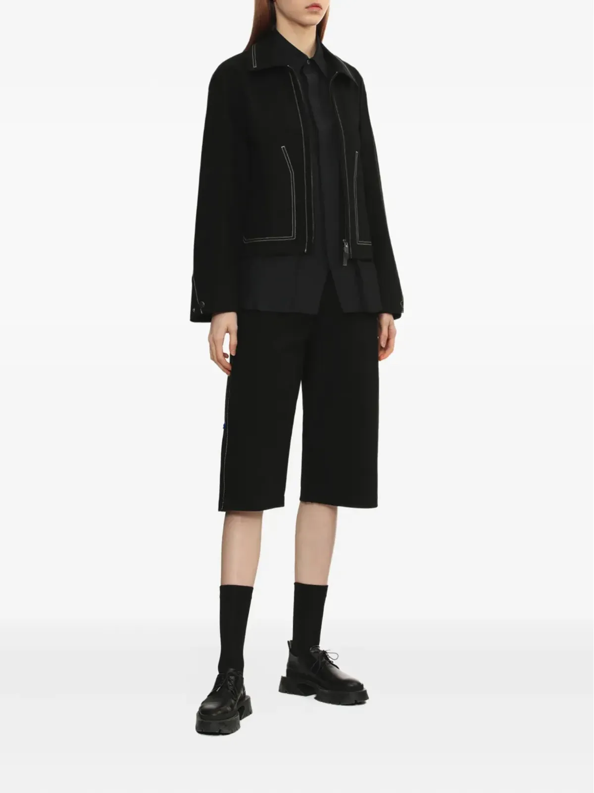 Ader Error コントラストステッチジップアップジャケット - 画像2