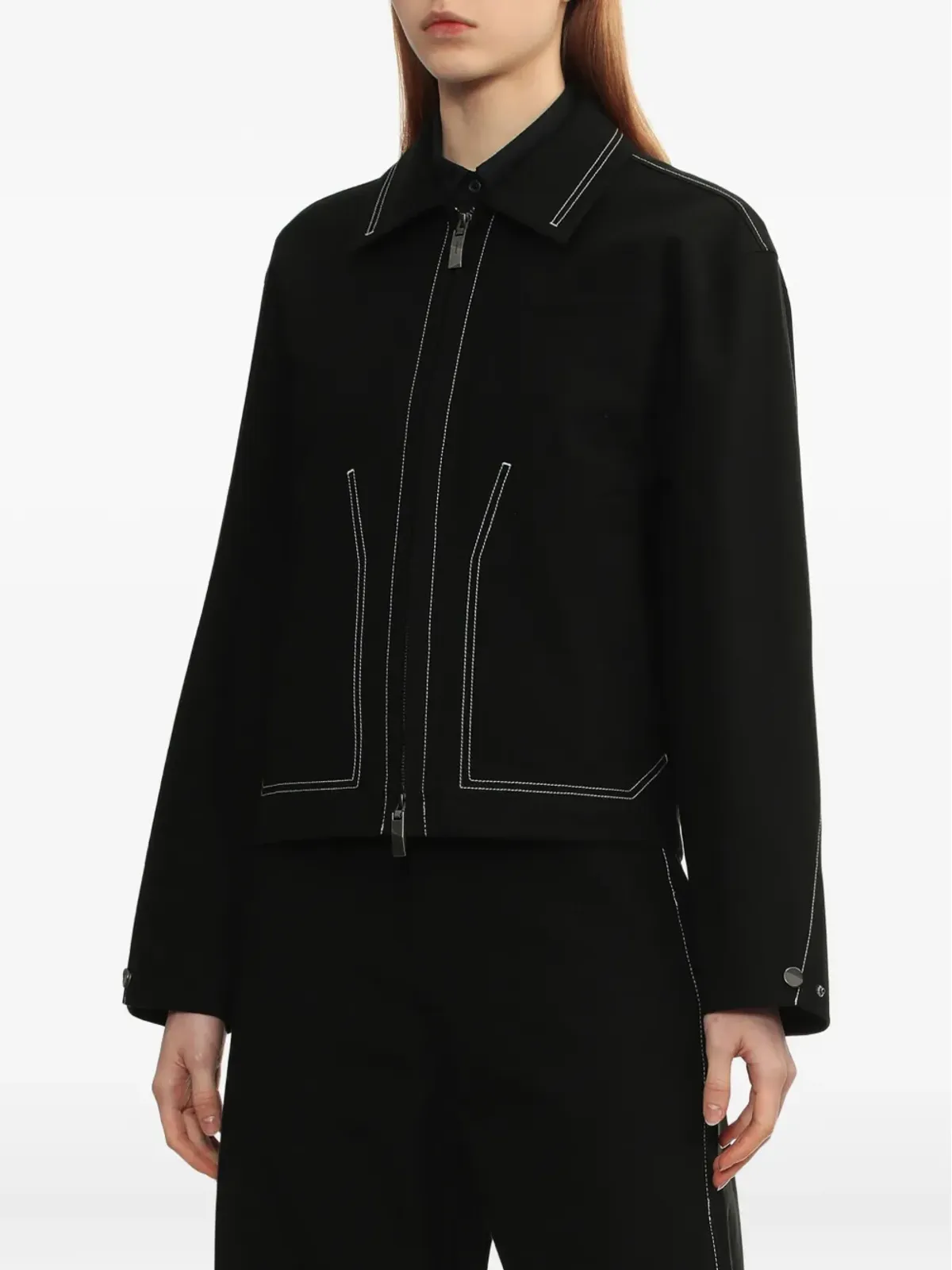 Ader Error コントラストステッチジップアップジャケット - 画像3