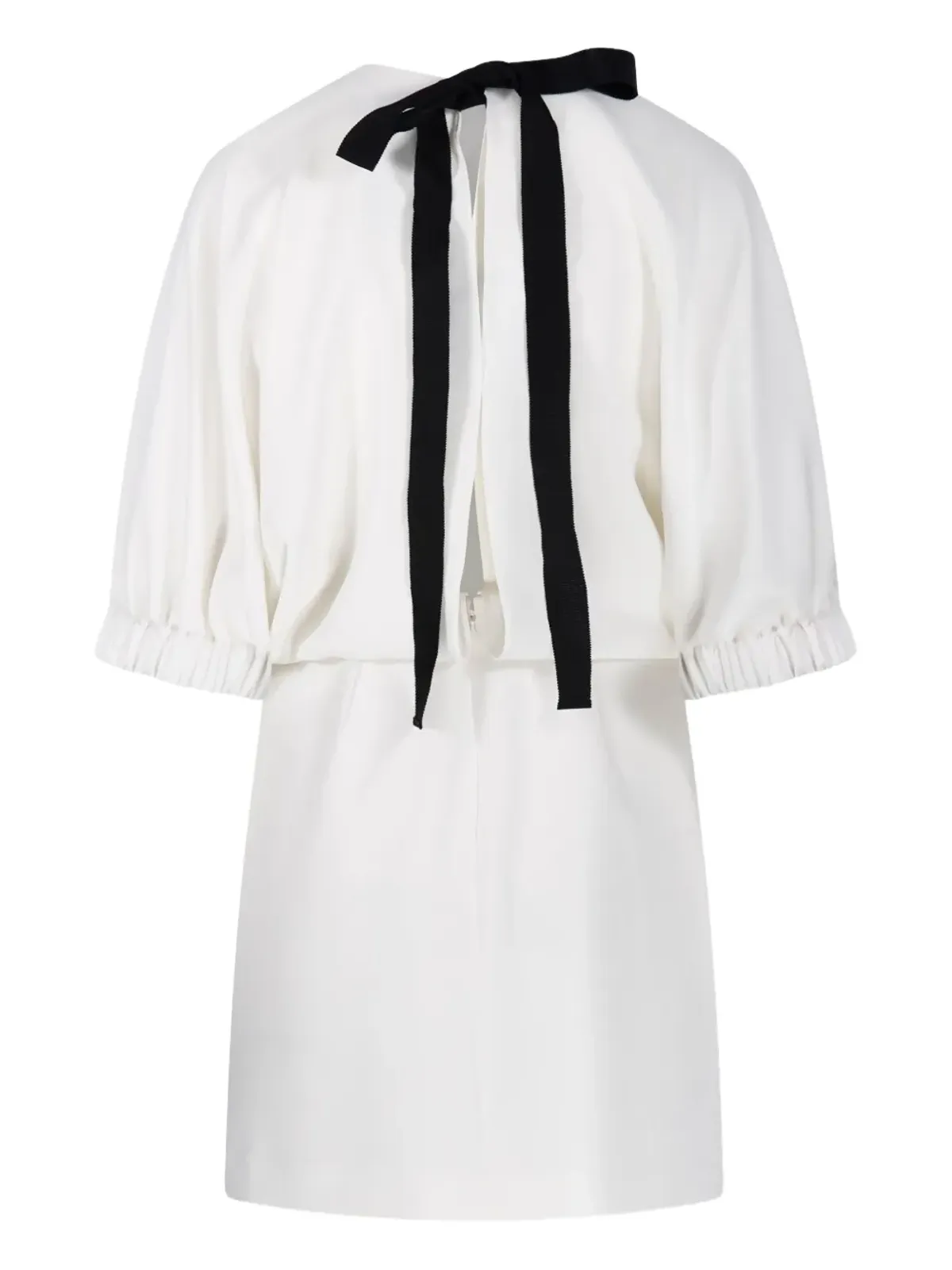 Max Mara Rum puffed-sleeve mini dress - White - 画像2