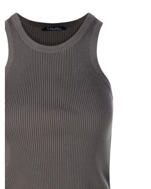 S Max Mara リブ編みノースリーブトップ - サムネイル4