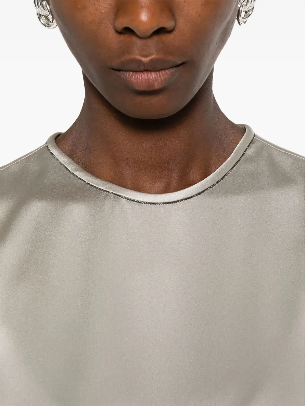 Brunello Cucinelli 半袖ブラウス - 画像5