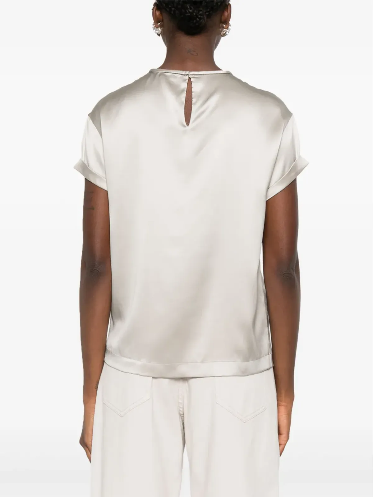 Brunello Cucinelli 半袖ブラウス - 画像4