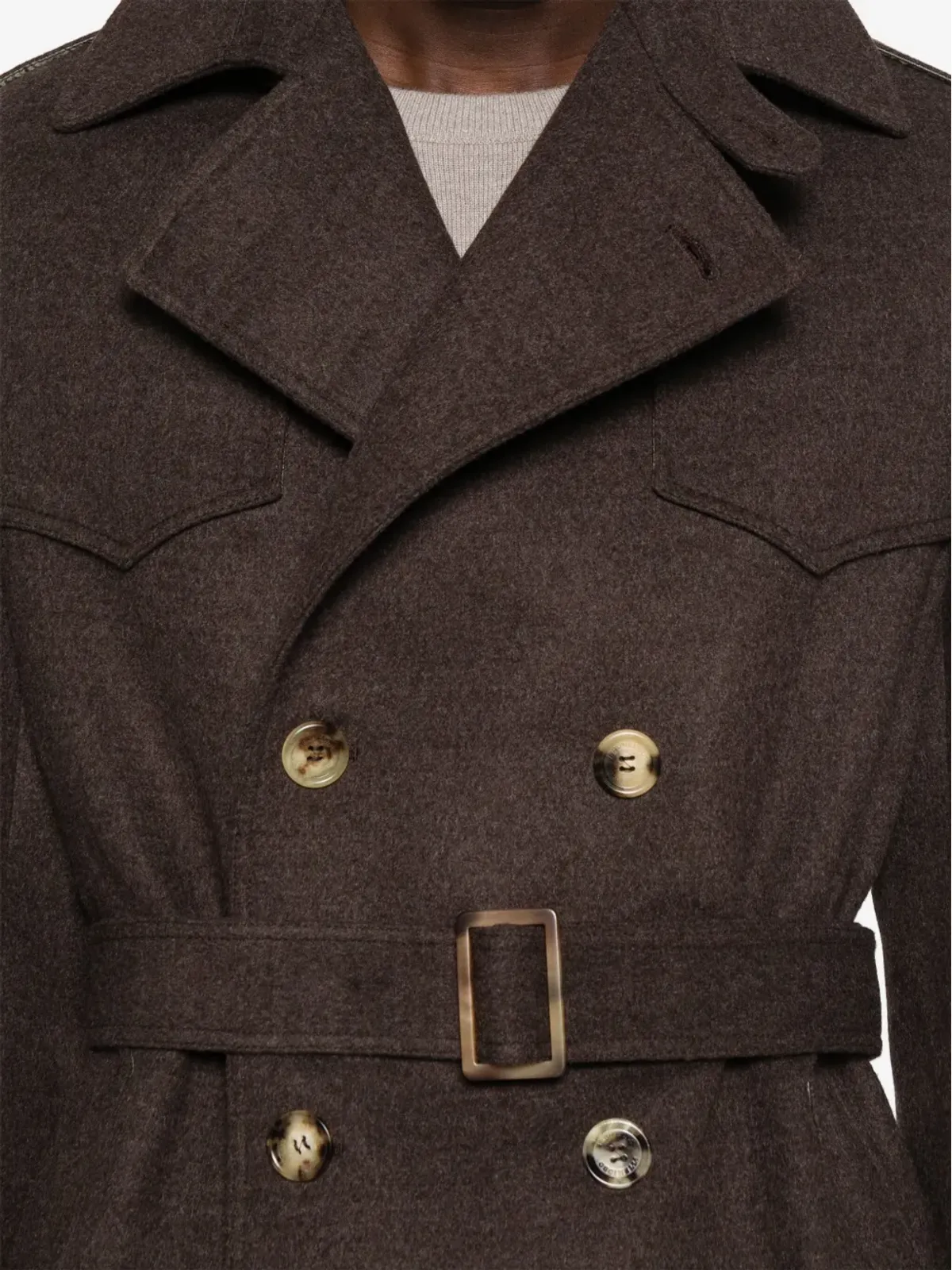 Brunello Cucinelli ベルト付きコート - 画像5
