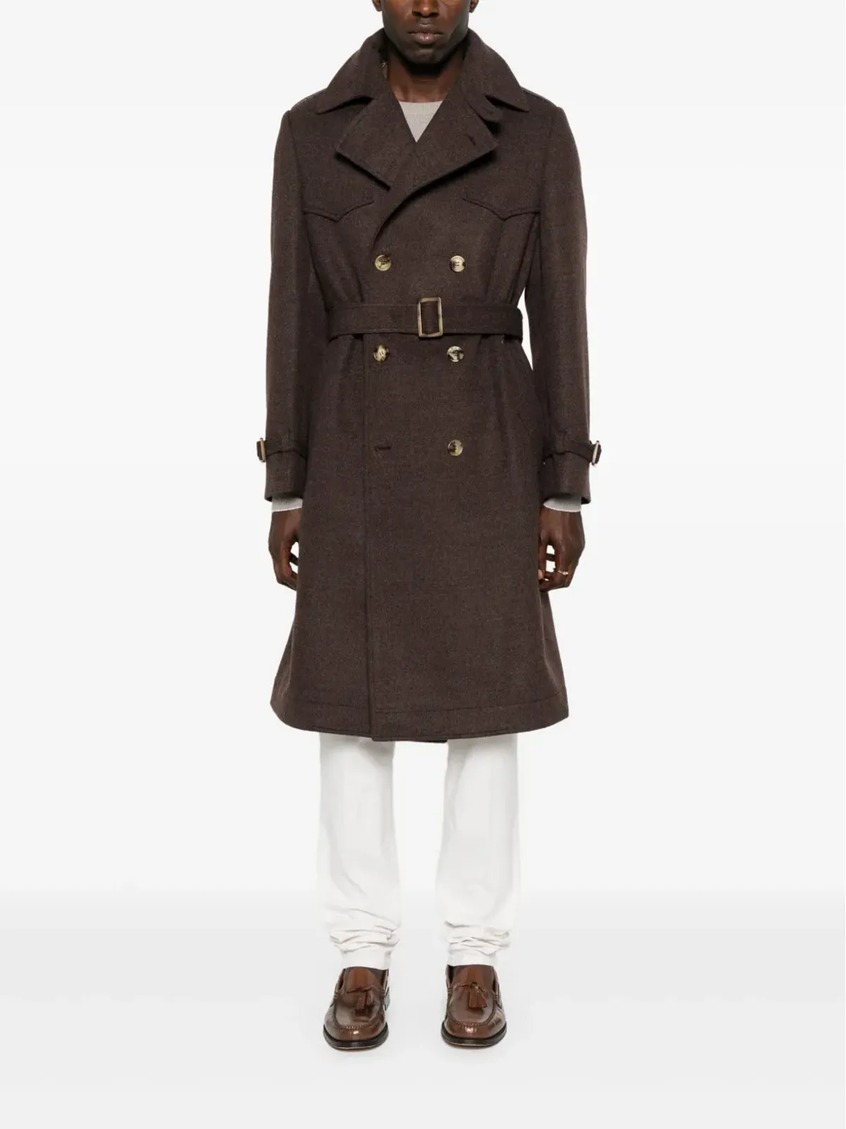 Brunello Cucinelli ベルト付きコート - 画像2