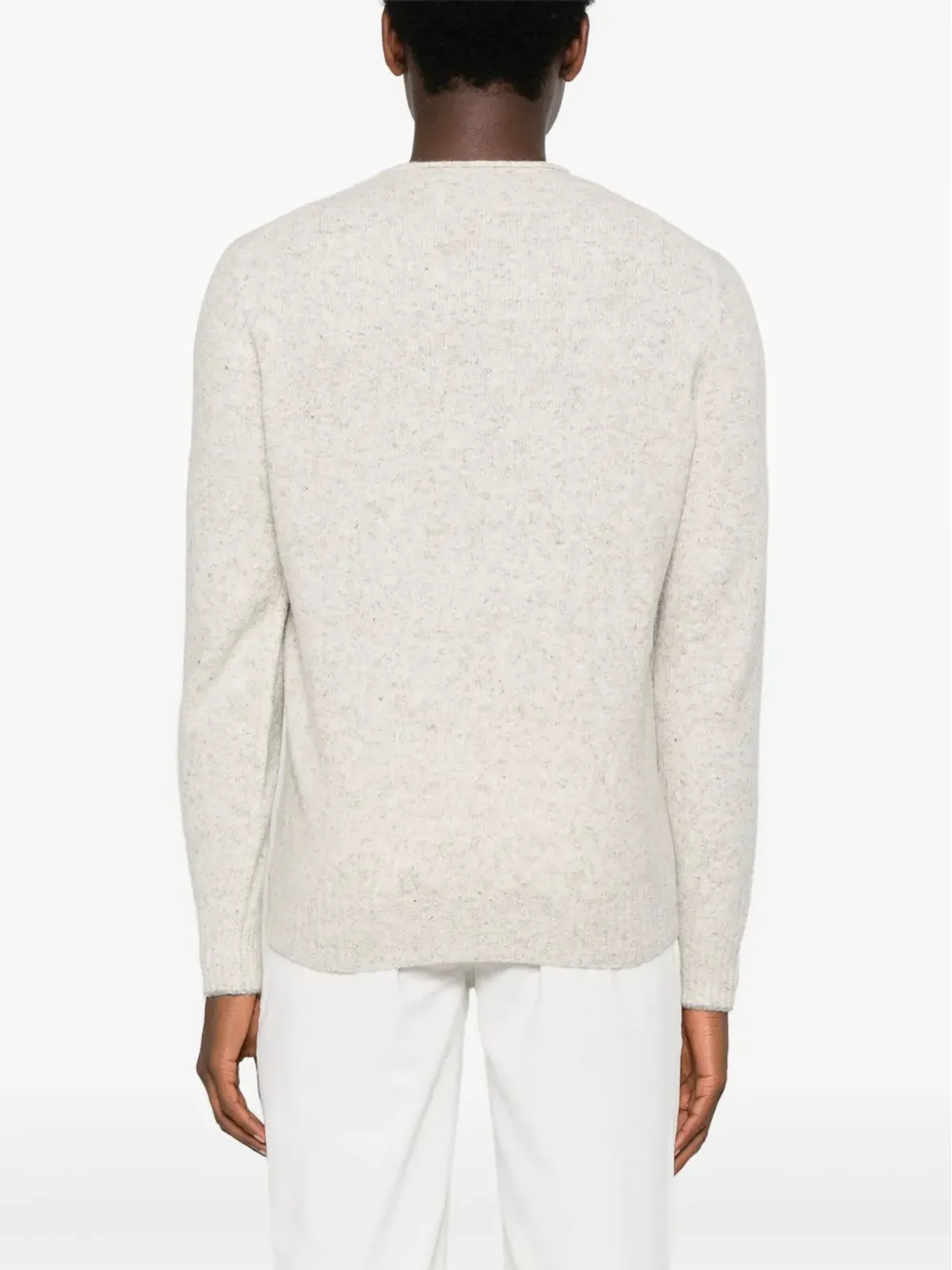Brunello Cucinelli メランジュ風ニットセーター グレー - 画像4