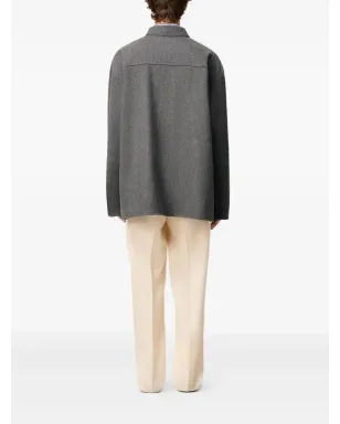 AMI Paris 長袖ウールポロシャツ - グレー - サムネイル4