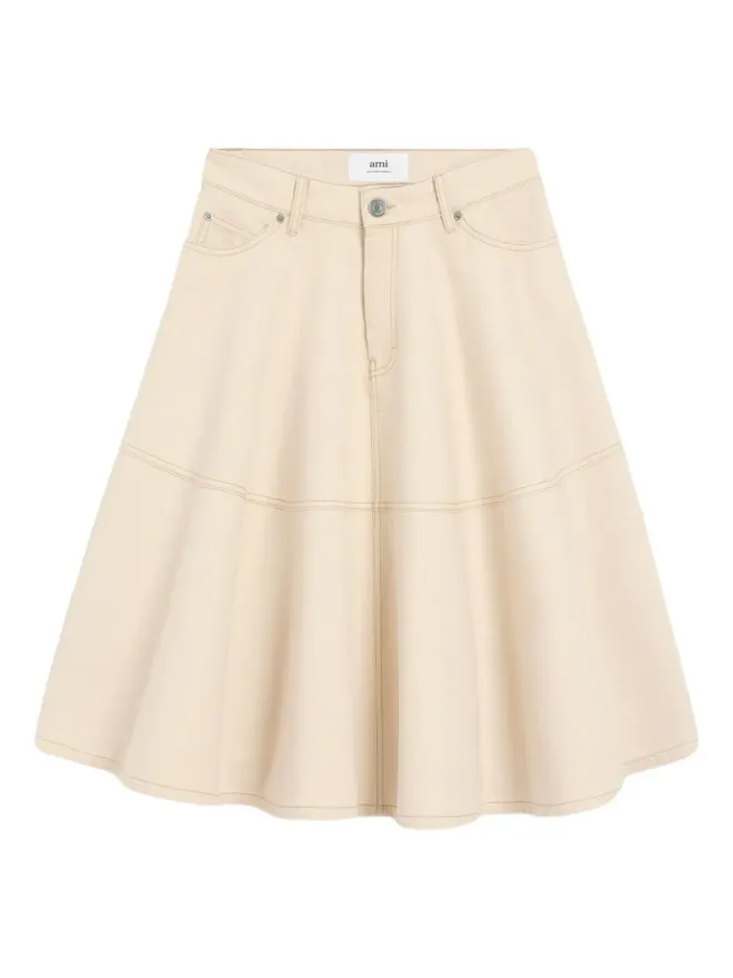 AMI Paris AMI Paris ボタン留め付きコットンミディスカートの商品画像