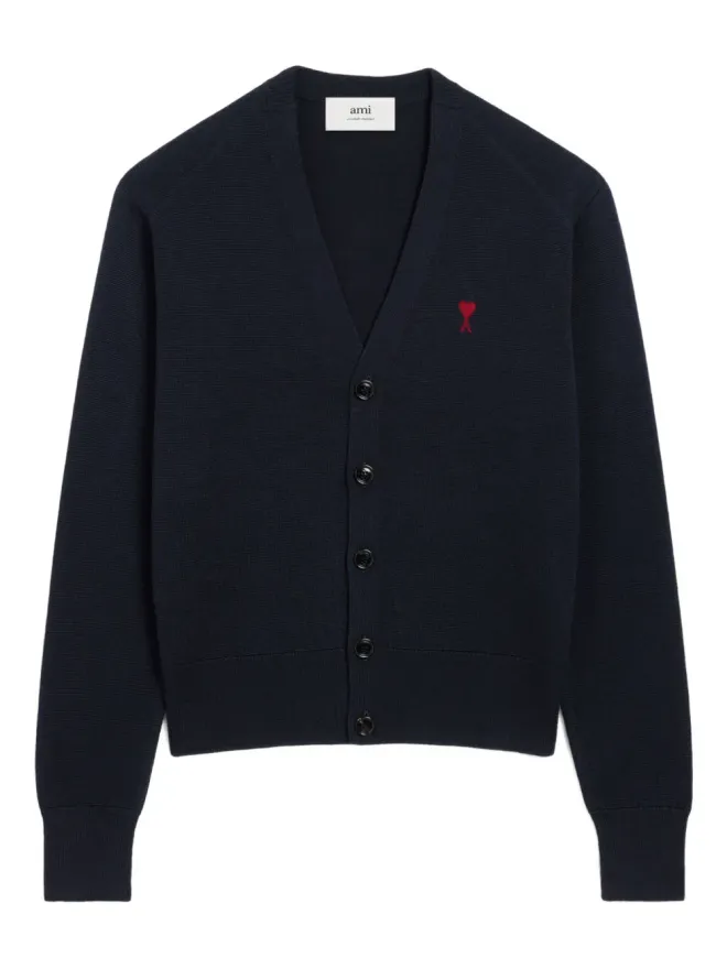 AMI Paris AMI Paris Ami De Coeur ボタン留め ウールカーディガンの商品画像