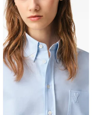 AMI Paris Ami De Coeur クロップシャツ ブルー - サムネイル5