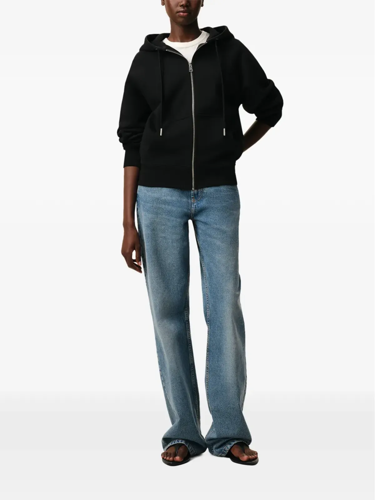AMI Paris Ami de Coeur ジップアップ コットン フーディ - 画像3