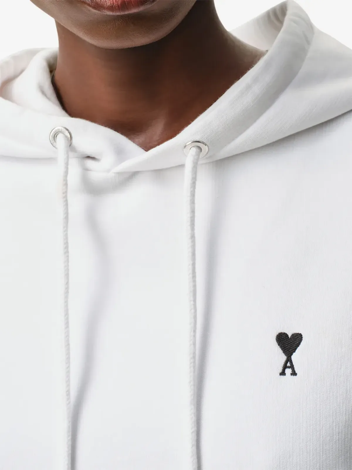 AMI Paris Ami De Coeur ハートロゴ コットン フーディ - 画像5