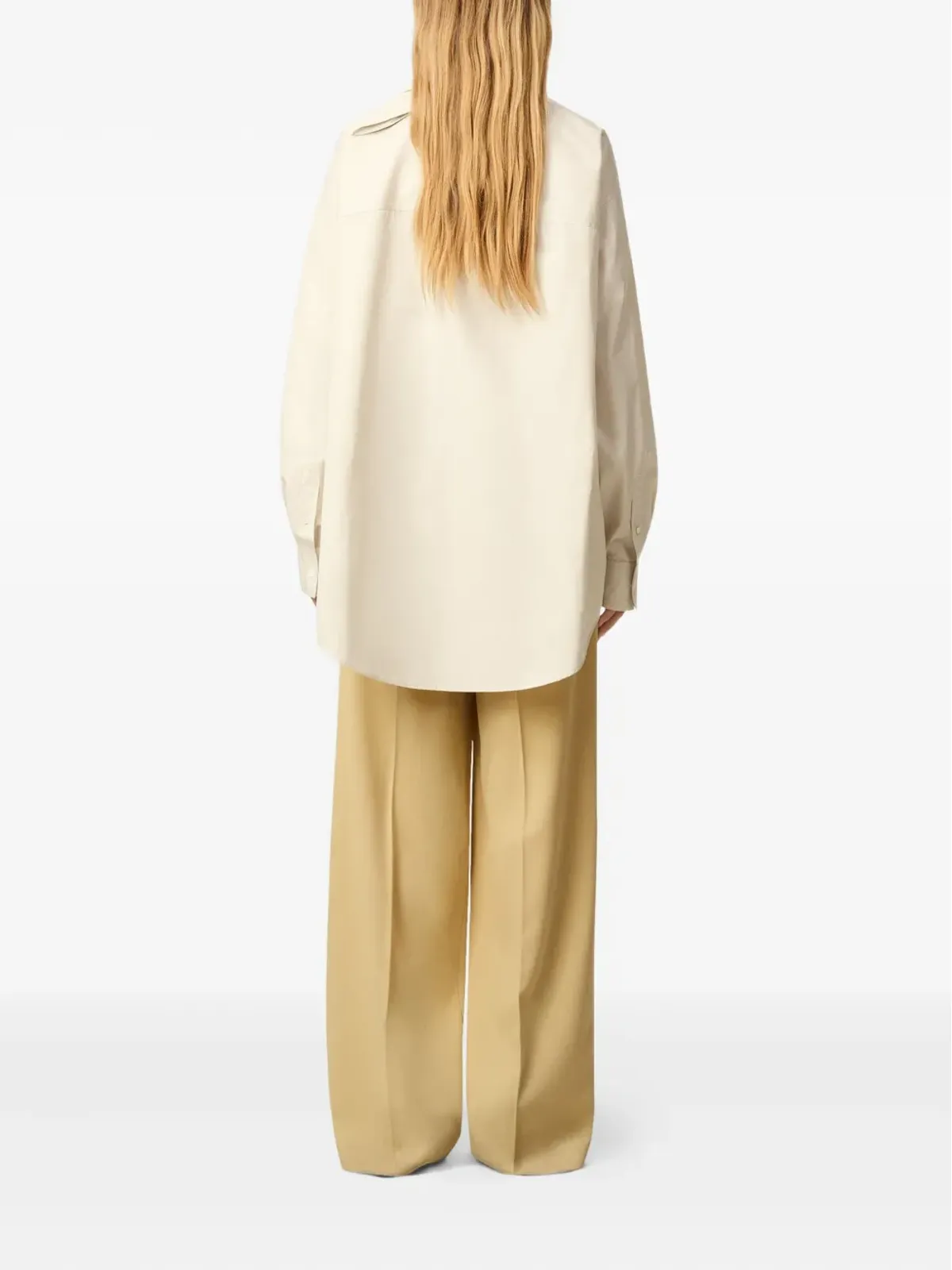 AMI Paris 長袖コットン・バンダナカラー ブラウス - 画像5