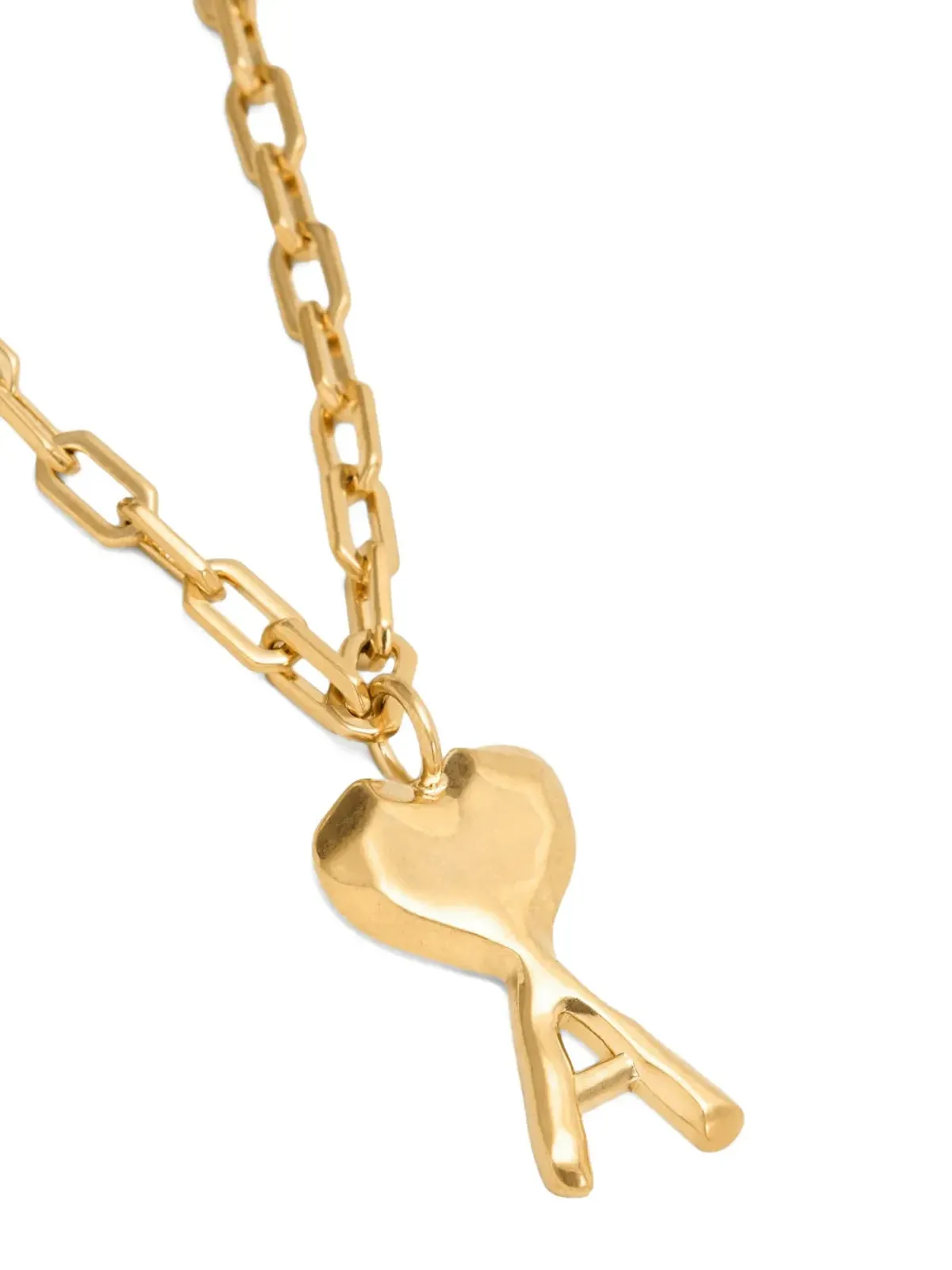 AMI Paris Ami De Coeur ハンマー加工ネックレス - 画像3