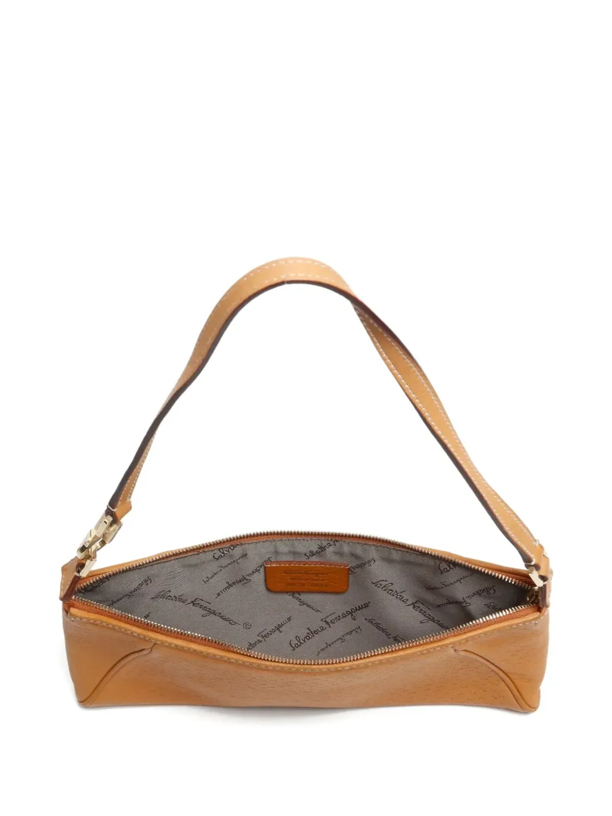Ferragamo Pre-Owned ガンチーニ レザー ポーチバッグ - 画像5