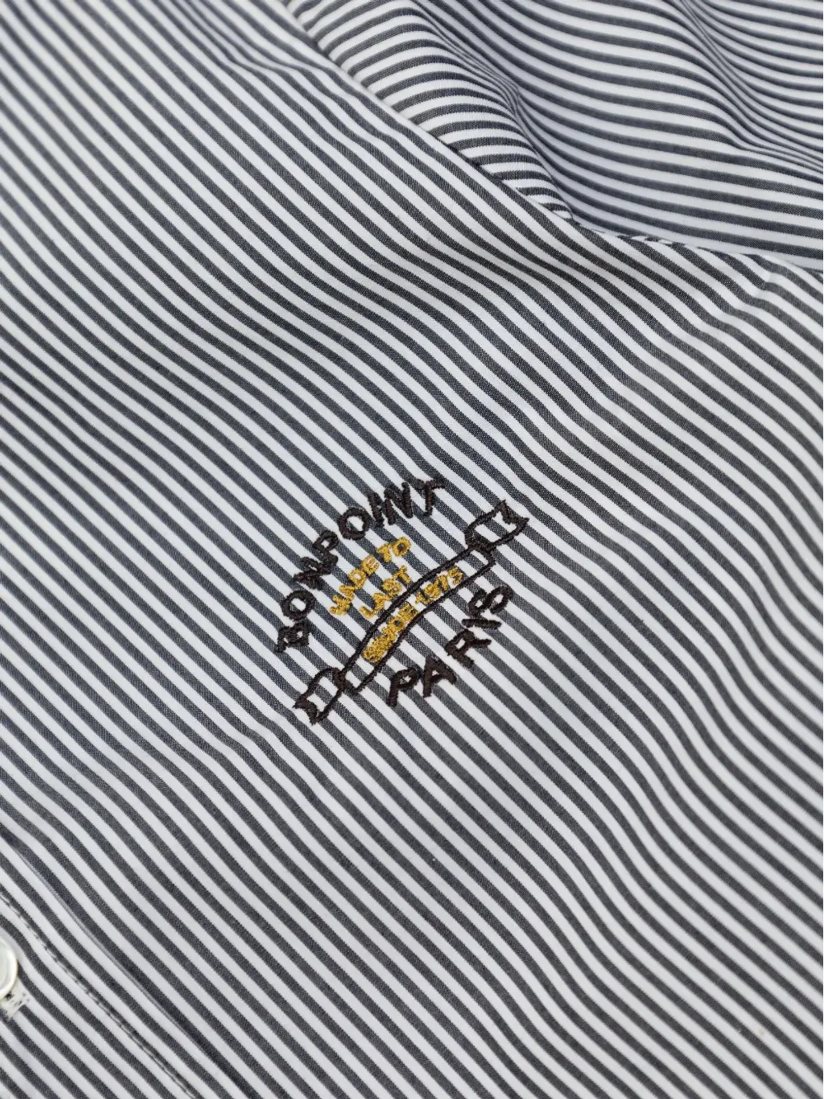 Bonpoint ストライプ柄ボタンアップシャツ - 画像4