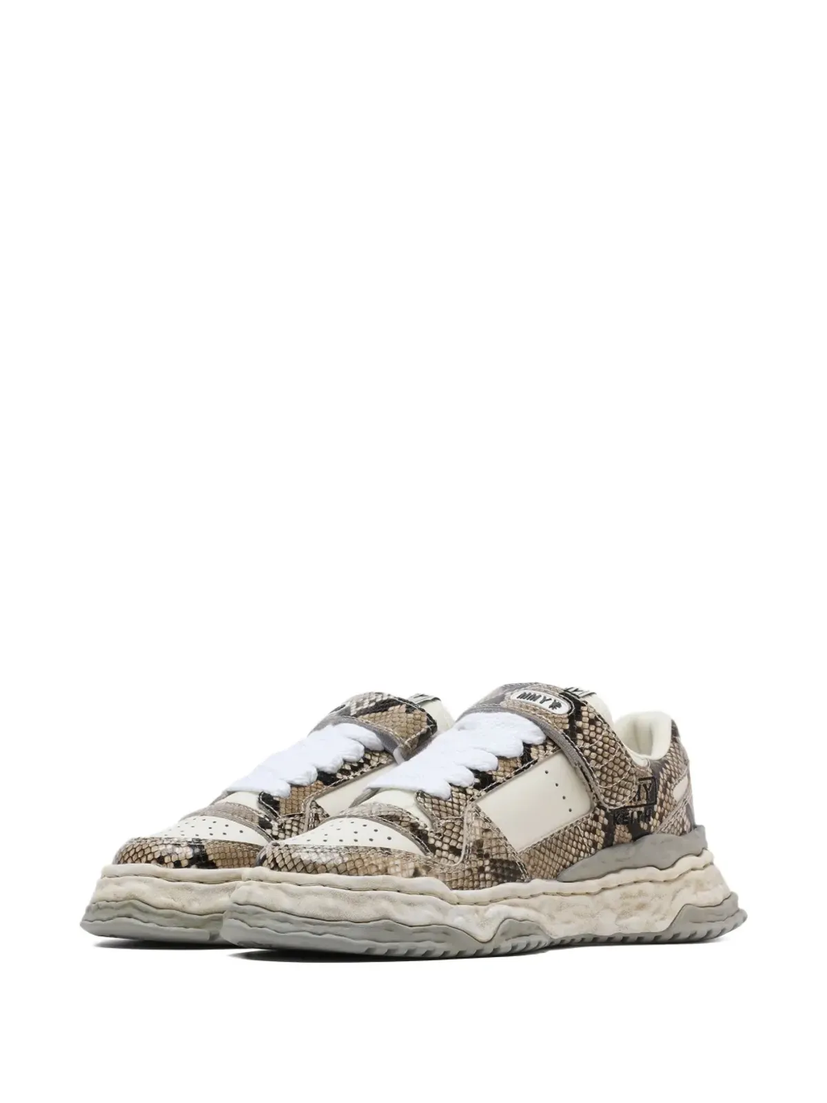 Maison MIHARA YASUHIRO Keith touch-strap sneakers（ブラウン） - 画像2