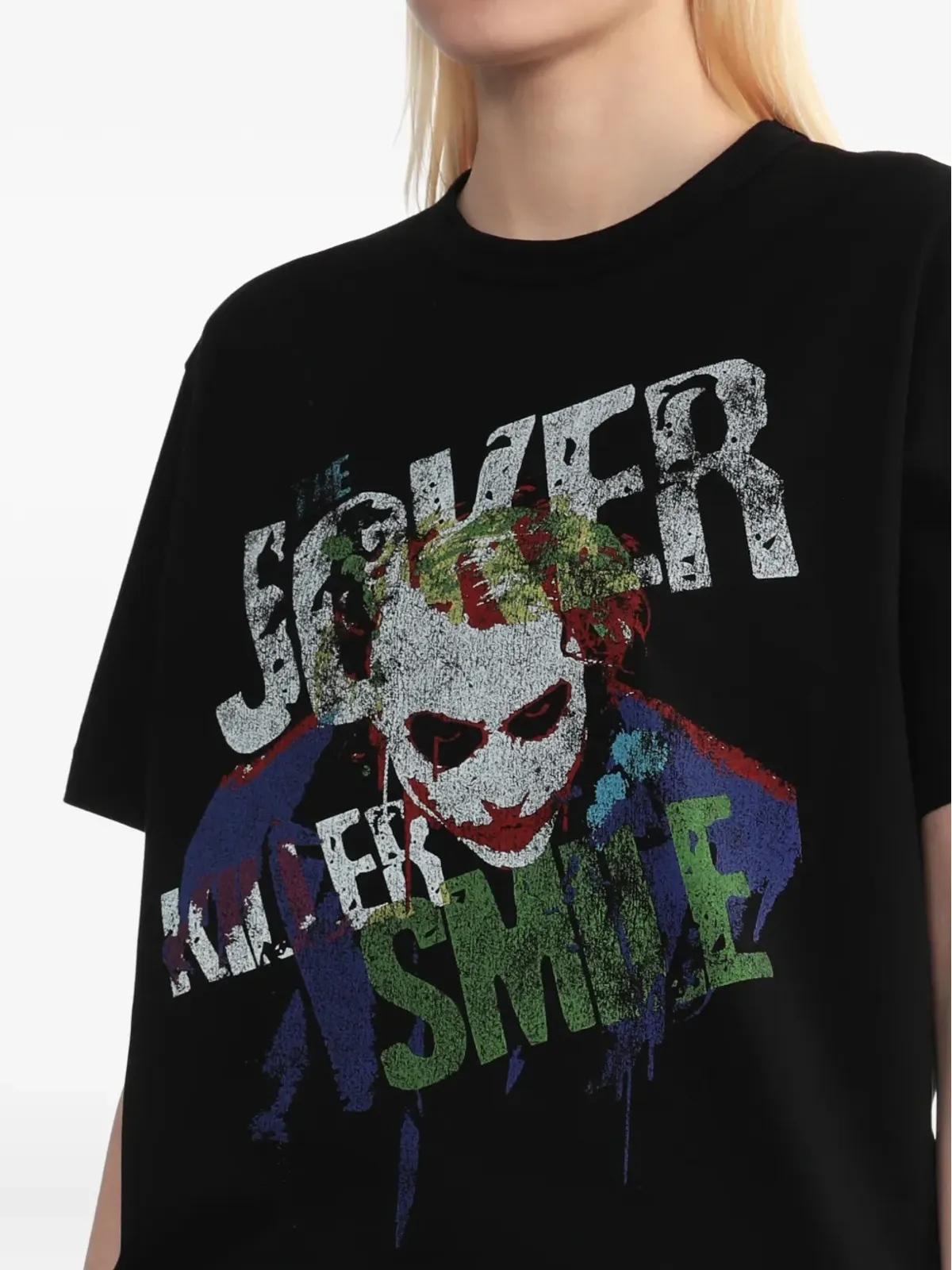Junya Watanabe ザ・ダークナイト ジョーカー コットン Tシャツ - 画像5