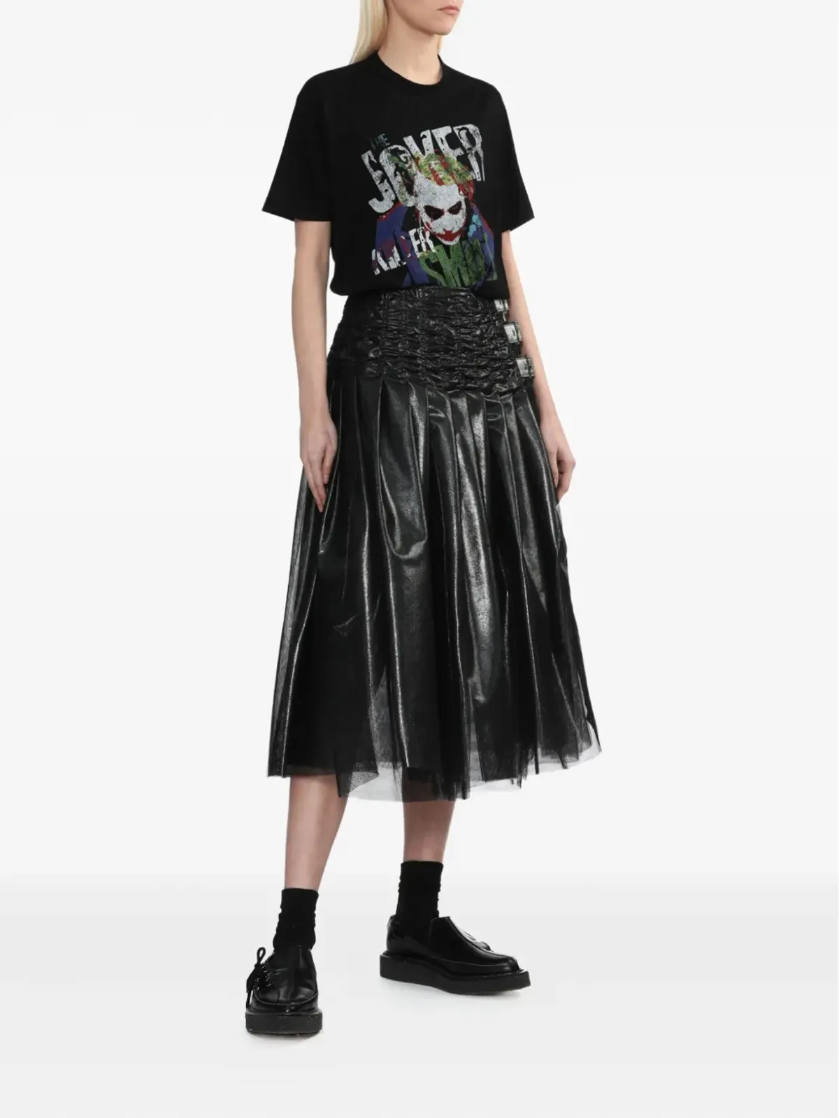 Junya Watanabe ザ・ダークナイト ジョーカー コットン Tシャツ - 画像2
