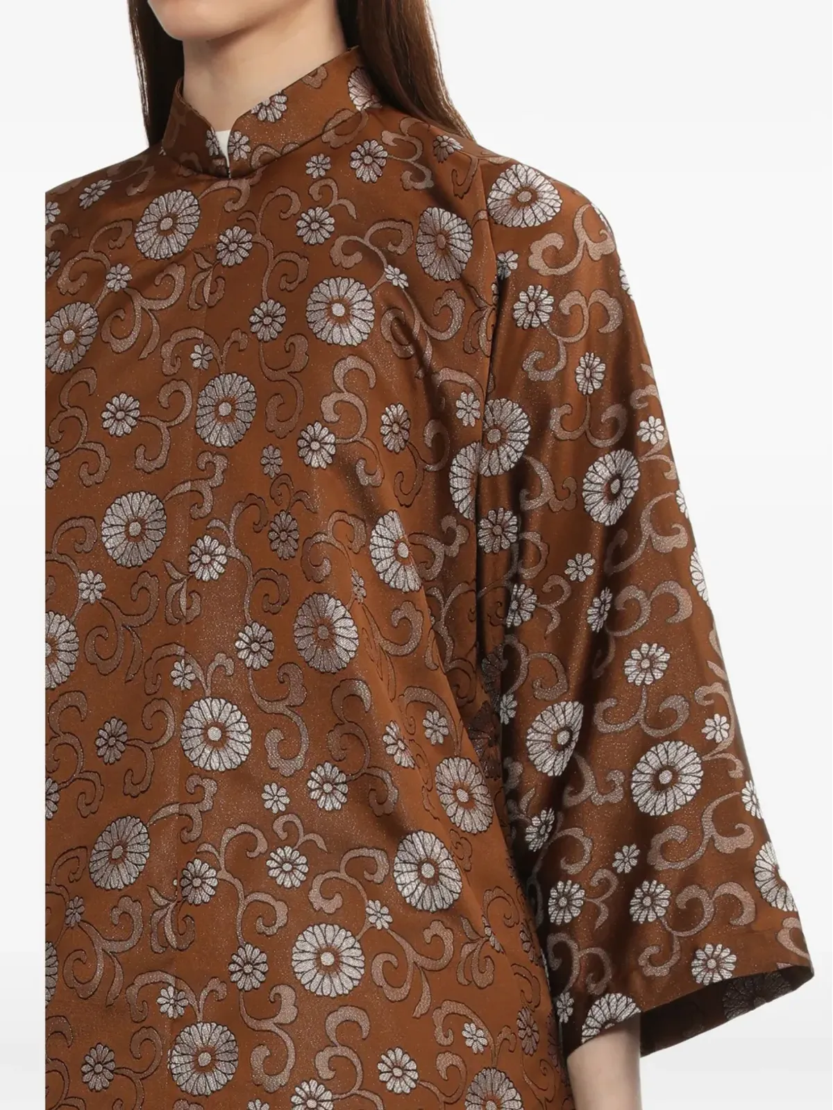 Comme Des Garçons Comme Des Garçons 花柄プリント ブラウス - Brown - 画像5