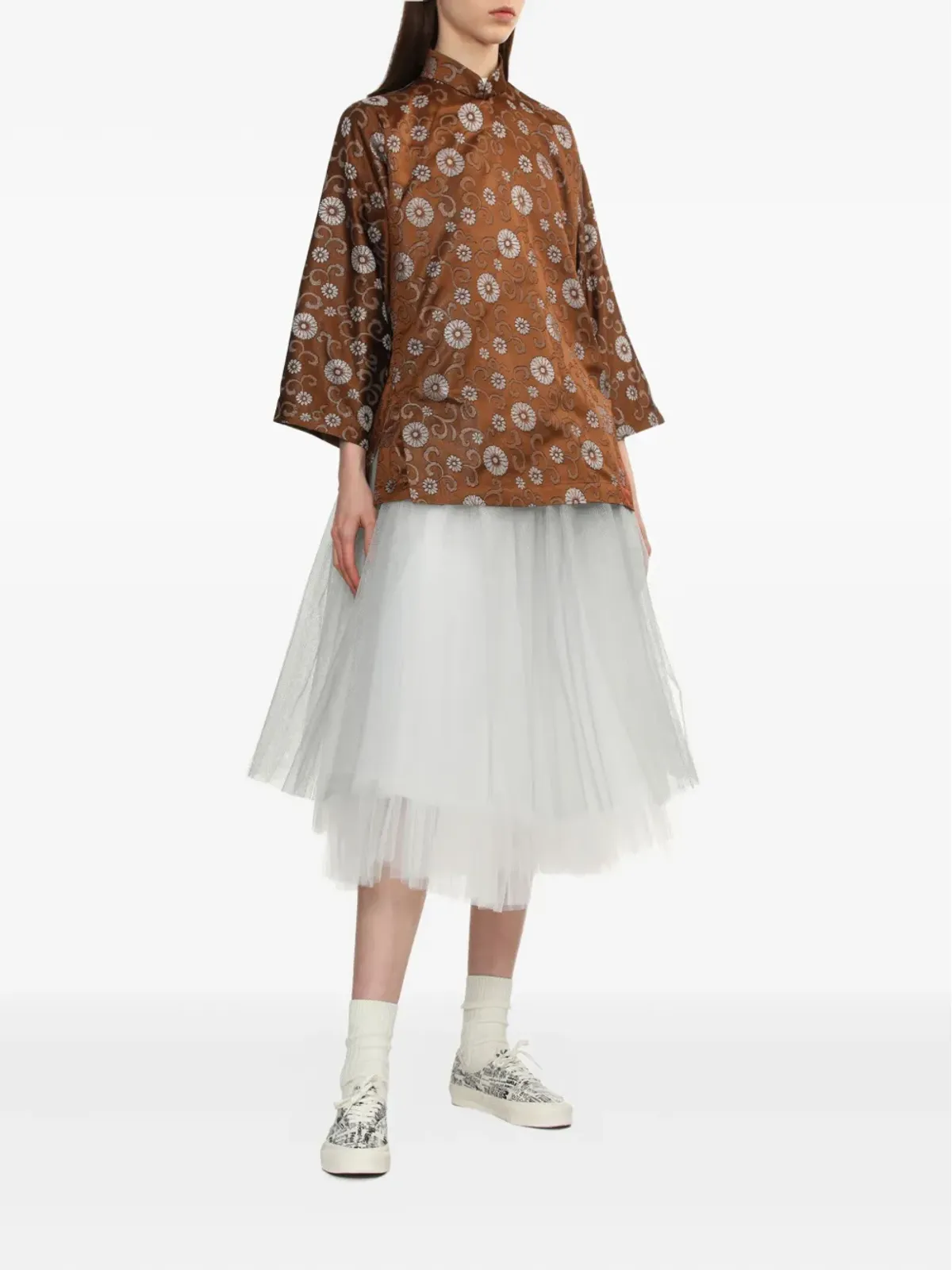 Comme Des Garçons Comme Des Garçons 花柄プリント ブラウス - Brown - 画像2