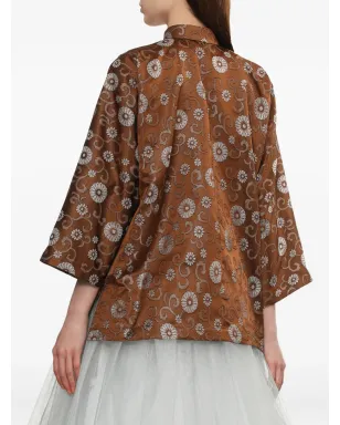Comme Des Garçons Comme Des Garçons 花柄プリント ブラウス - Brown - サムネイル4