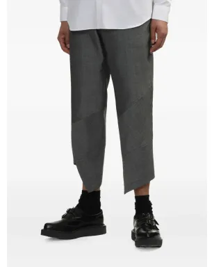 Black Comme Des Garçons パネルド アシンメトリカル パンツ - サムネイル3