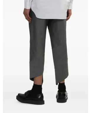 Black Comme Des Garçons パネルド アシンメトリカル パンツ - サムネイル4