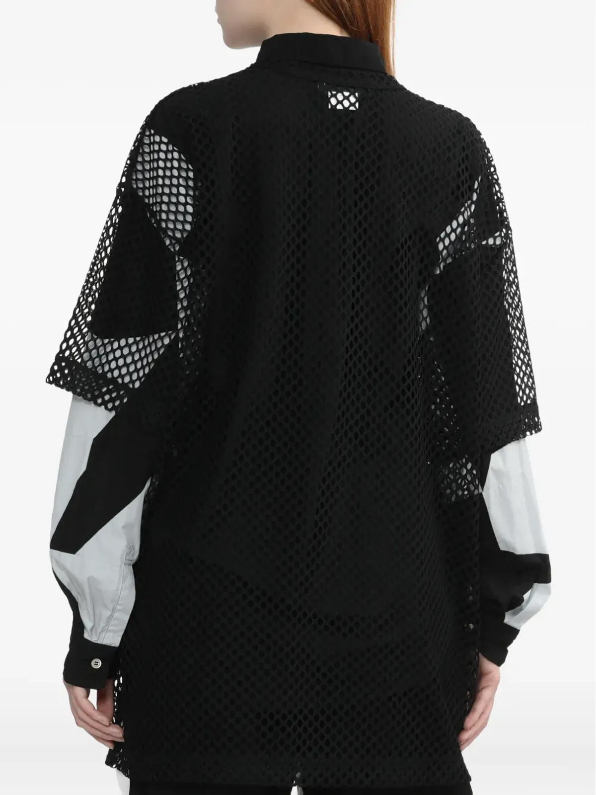Black Comme Des Garçons メッシュパネルTシャツ - 画像4