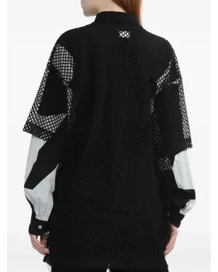 Black Comme Des Garçons メッシュパネルTシャツ - サムネイル4