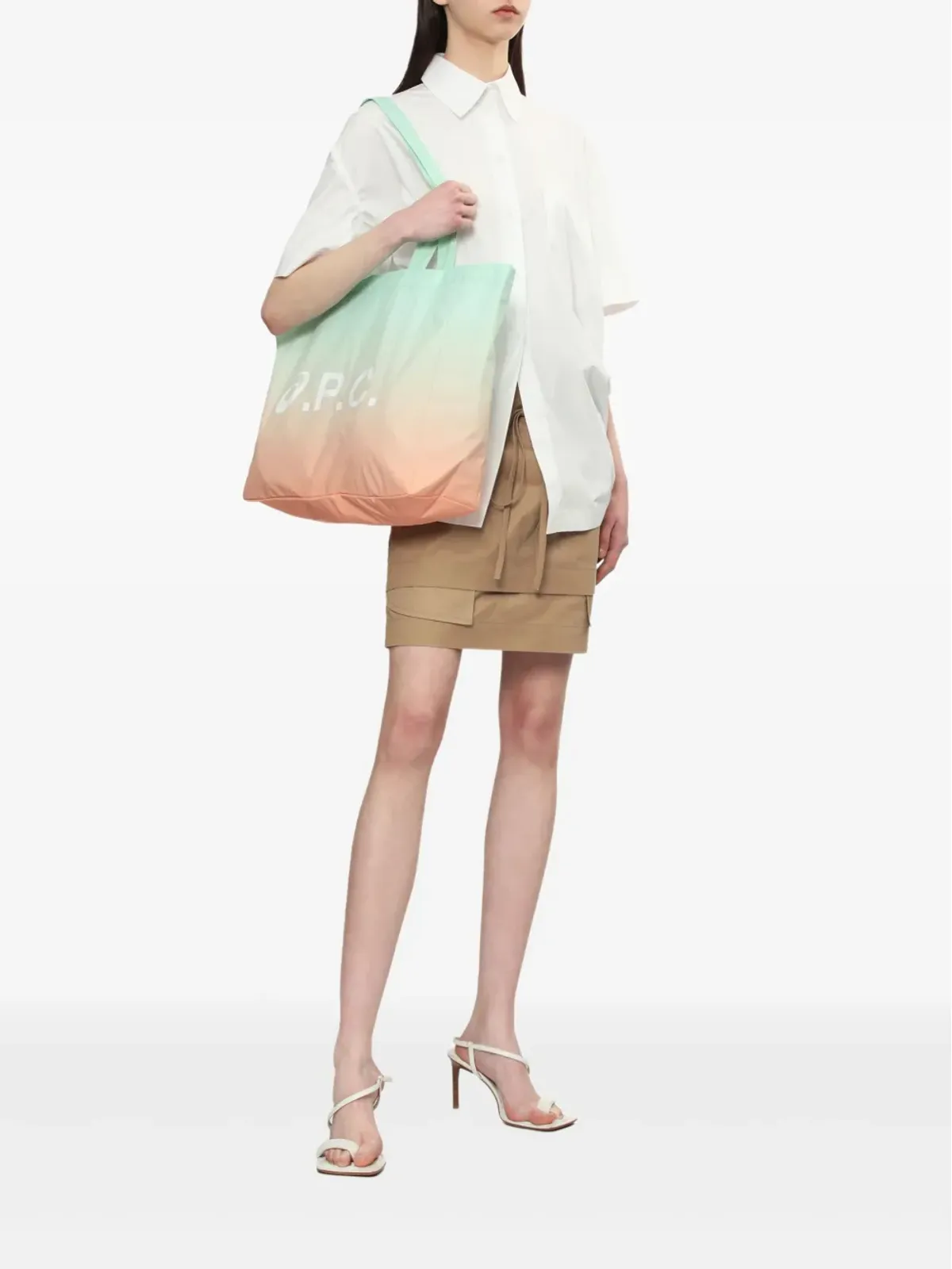 A.P.C. x ASICS Diane ombré トートバッグ - 画像2