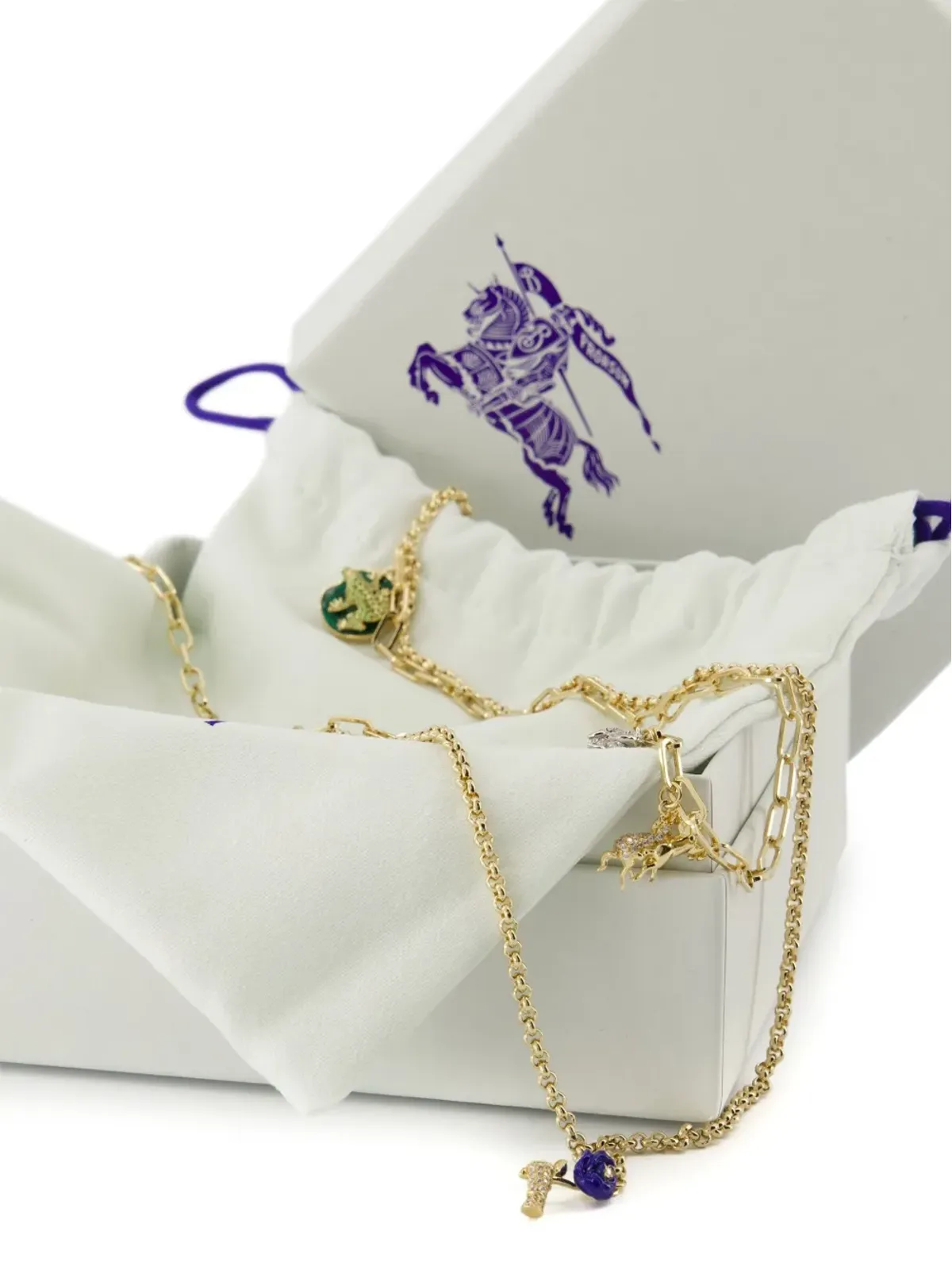 Burberry ダブルチェーンネックレス - Yellow - 画像3